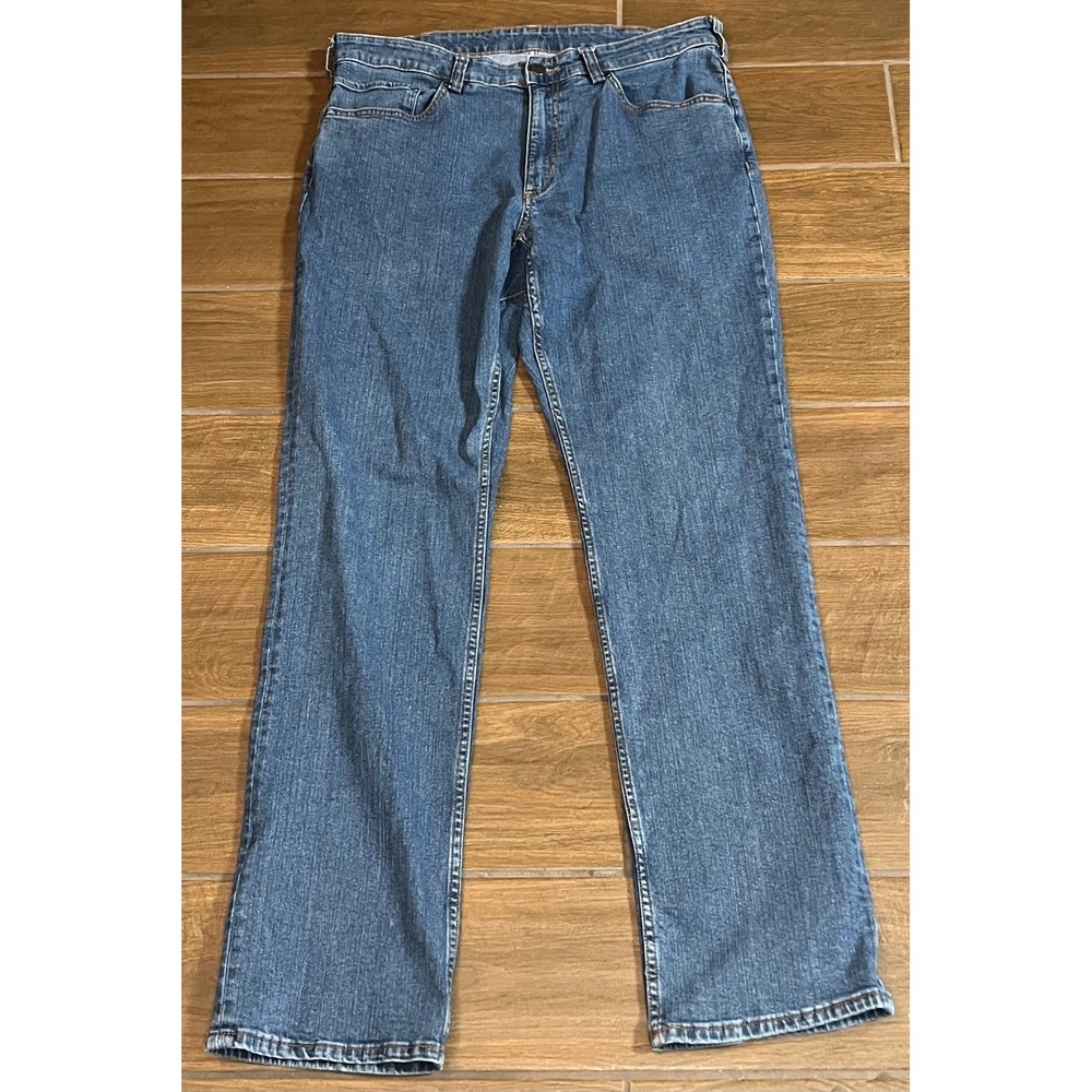 Duluth Trading Co 40 Grit Mens 36x34 Standard Fit Blue Denim Jeans Stretch